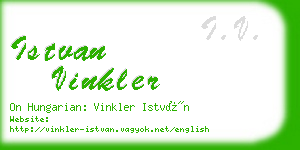 istvan vinkler business card